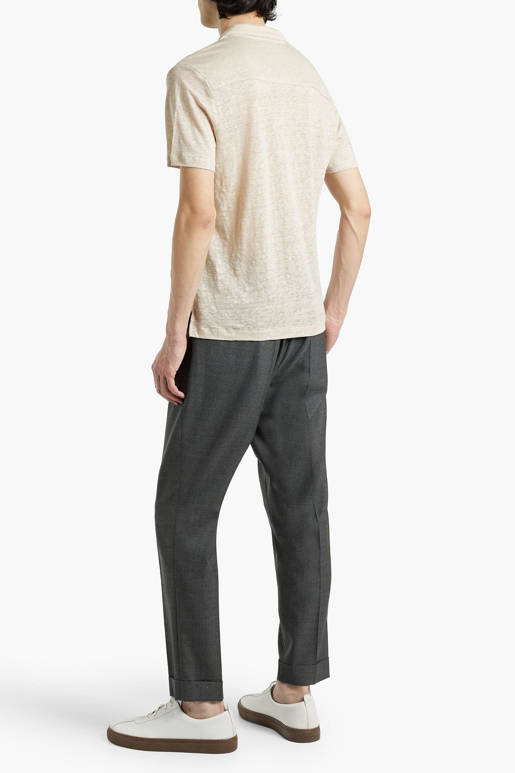 ONIA Shaun linen-jersey polo shirt