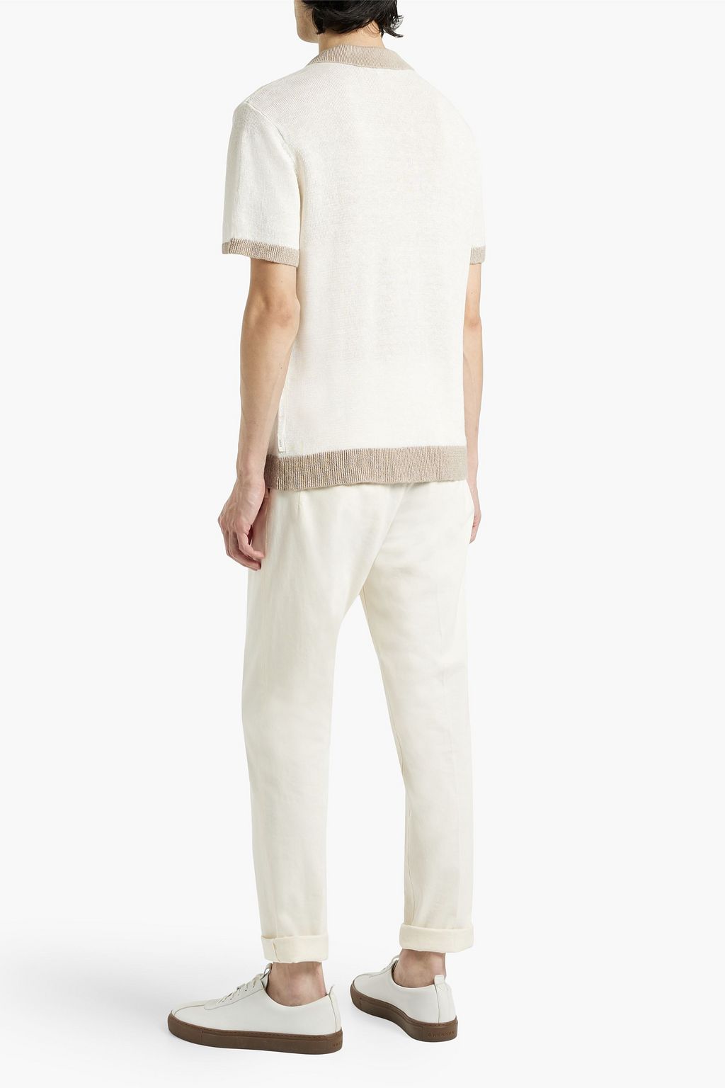 ONIA Johnny linen polo sweater