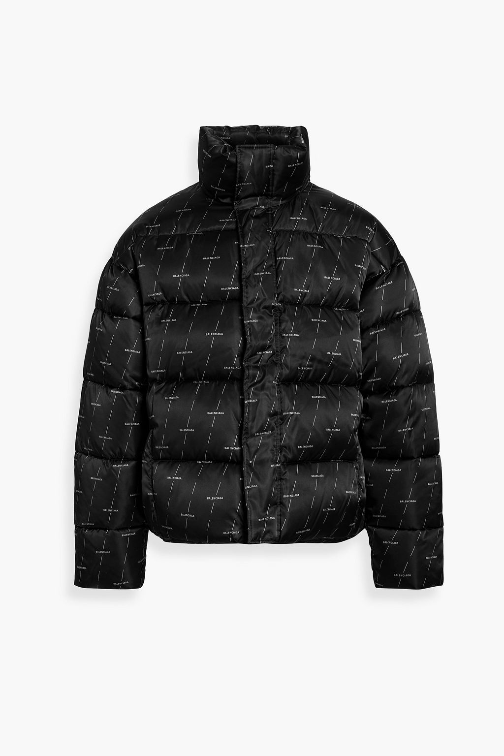 BALENCIAGA Oversized logo print quilted shell down jacket THE OUTNET