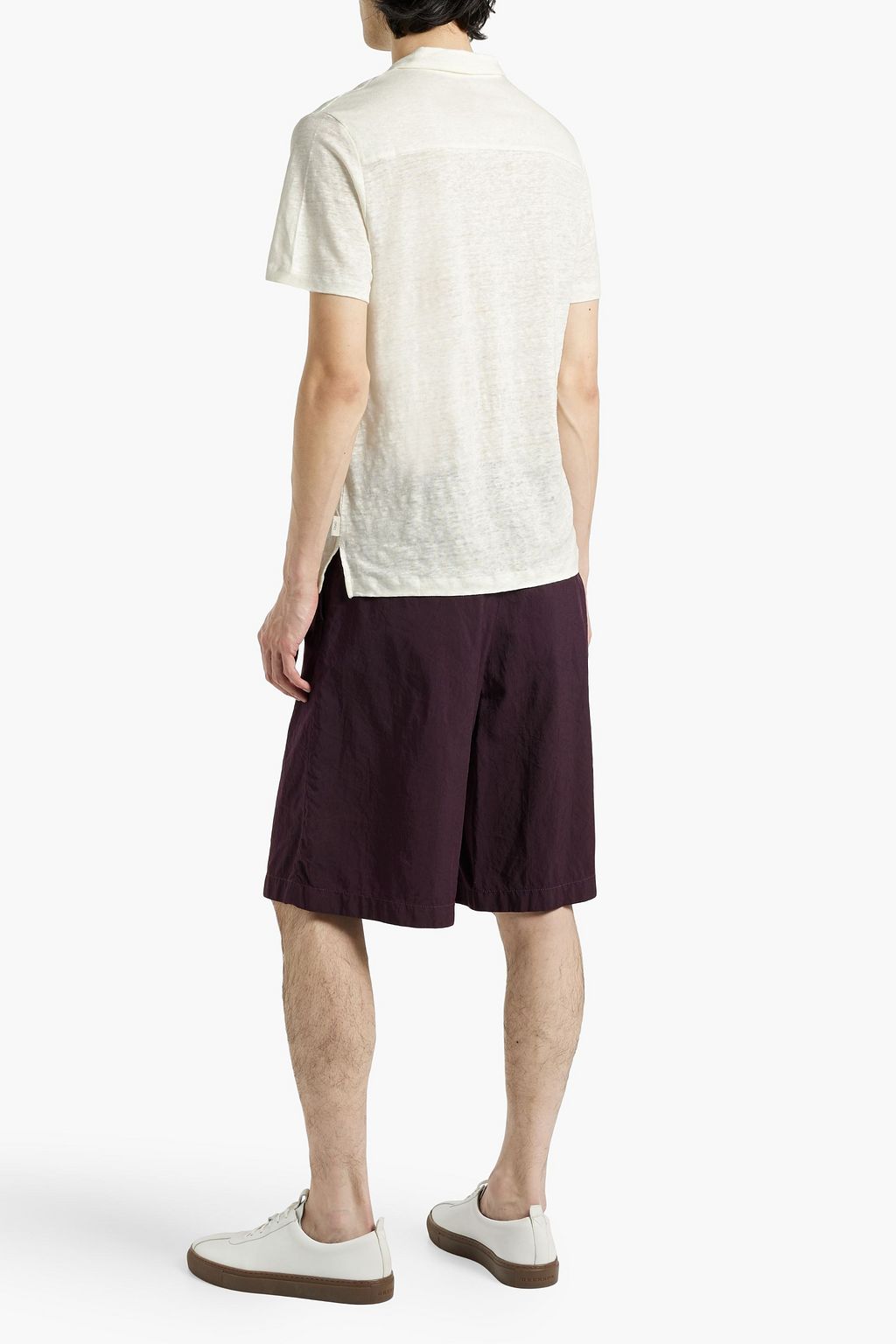 ONIA Shaun linen-jersey polo shirt