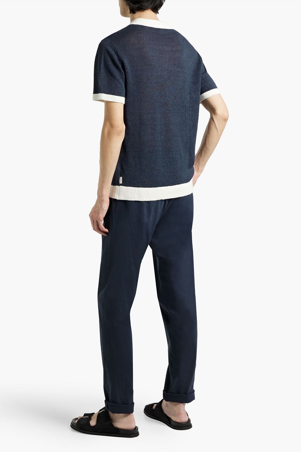 ONIA Johnny linen polo sweater