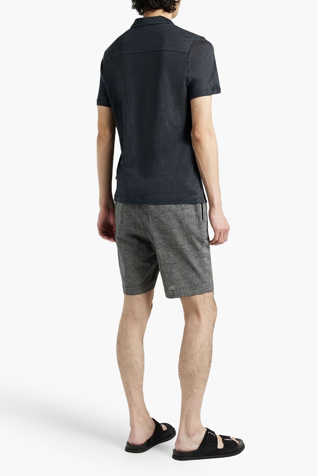 ONIA Shaun linen-jersey polo shirt