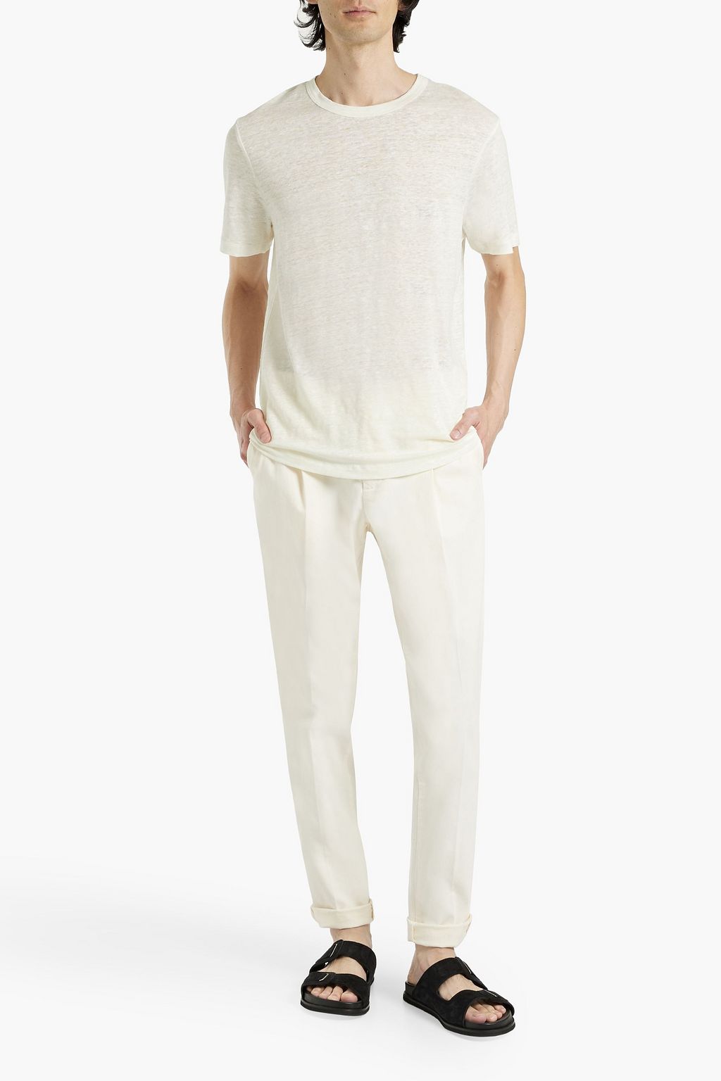 ONIA Chad linen-jersey T-shirt