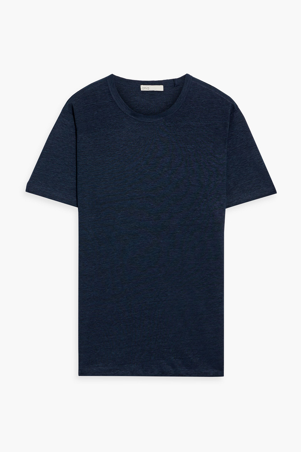 Onia Chad Linen-jersey T-shirt In Navy