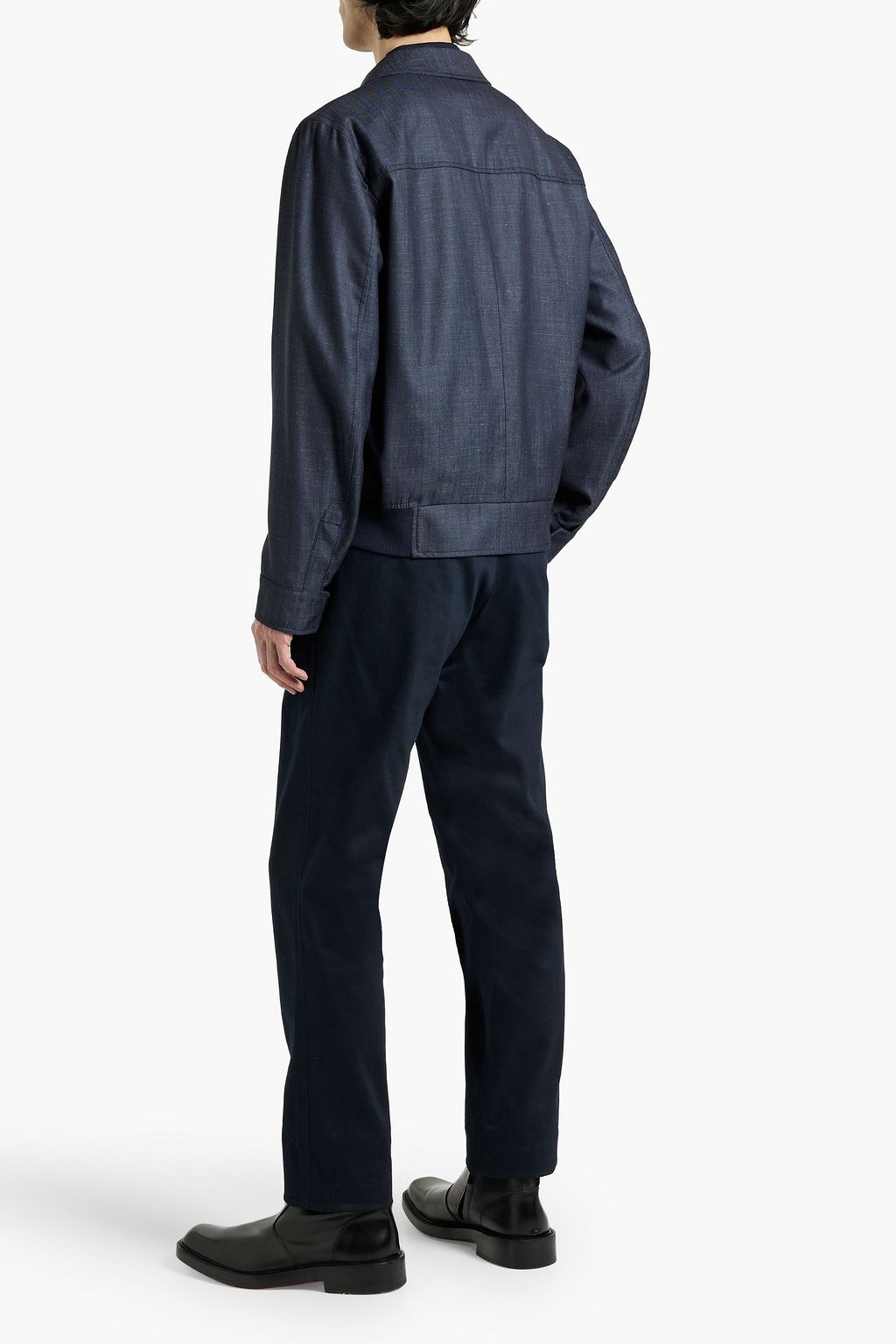 CANALI Wool, silk and linen-blend jacket