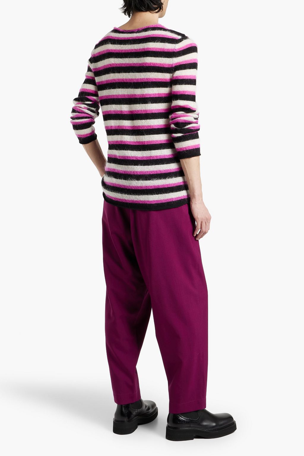 MARNI Tapered grain de poudre wool drawstring pants