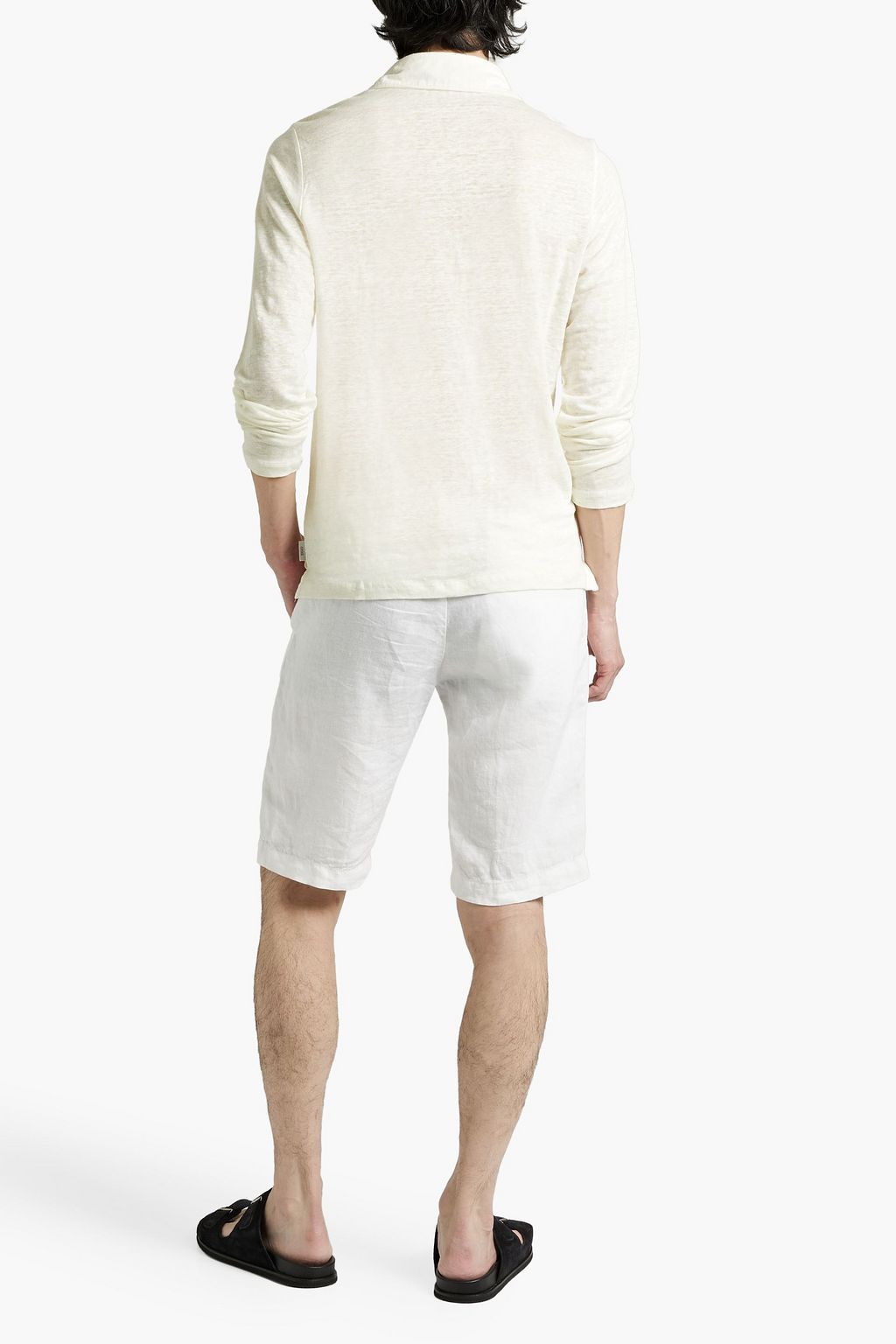 ONIA Linen-jersey polo shirt