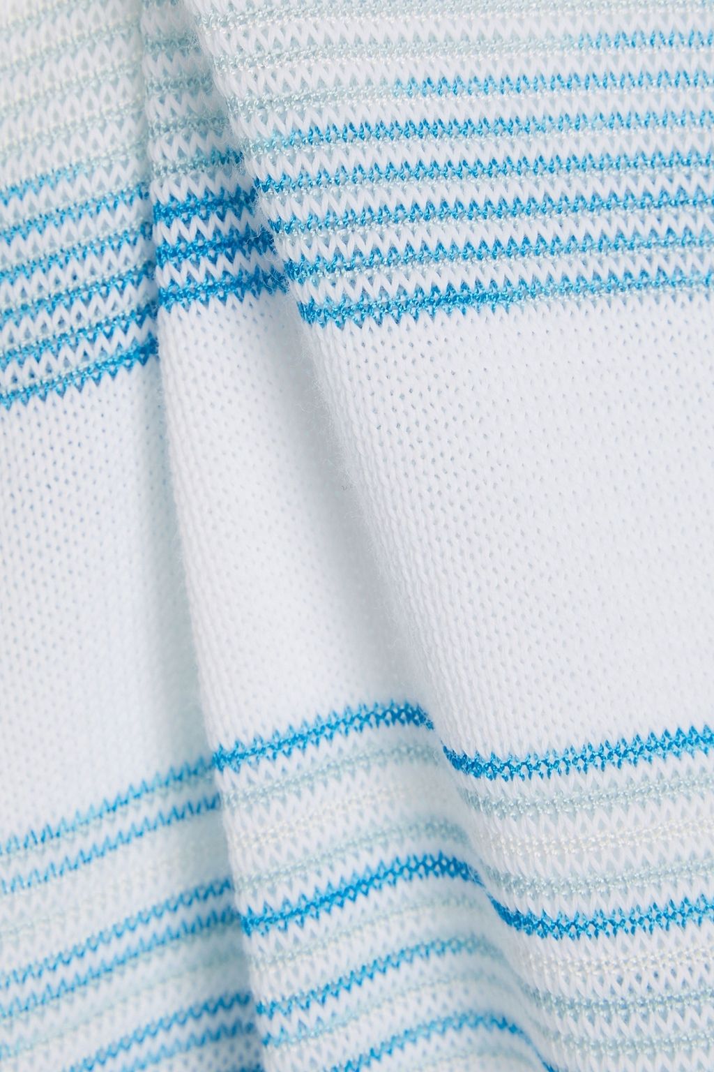 MISSONI 스트라이프 자카드 니트 코튼 혼방 티셔츠