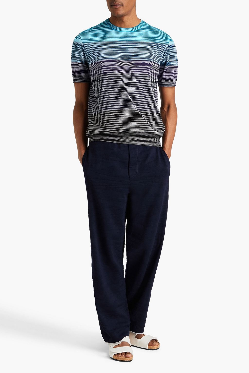 MISSONI Jacquard-knit wool-blend pants