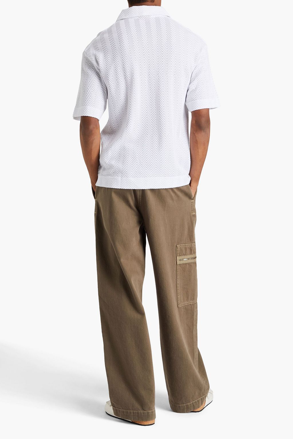 MISSONI Crochet-knit cotton-blend polo shirt