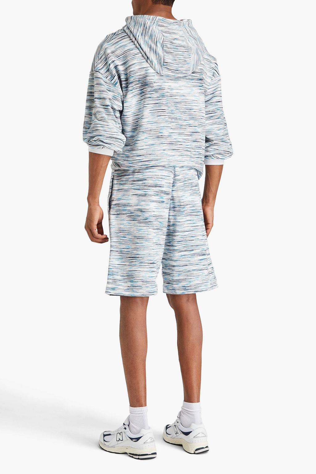 MISSONI شورت مصنوع من قطن تيري فرنسي مطاطي بألوان متداخلة
