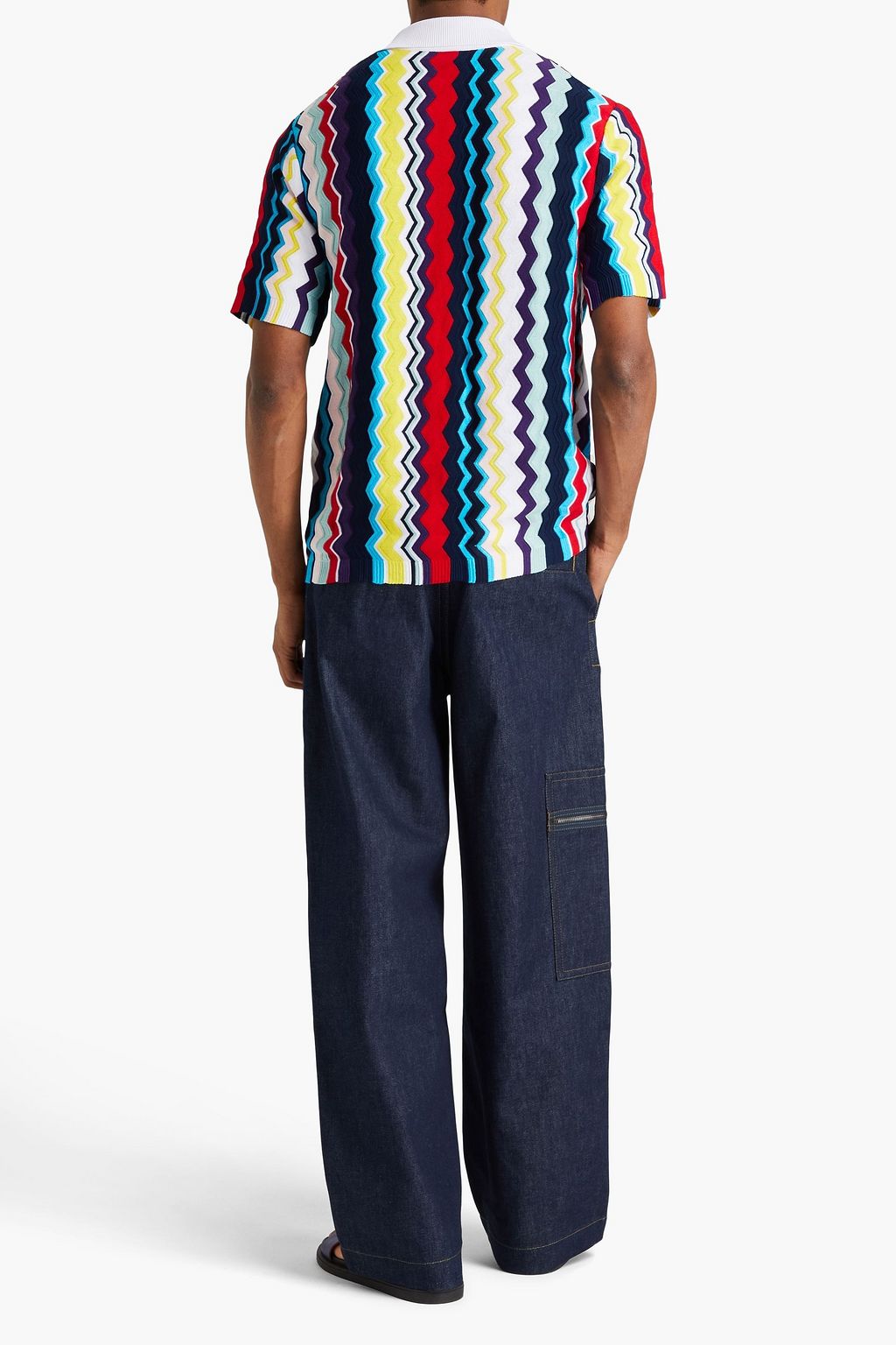 MISSONI Crochet-knit polo shirt