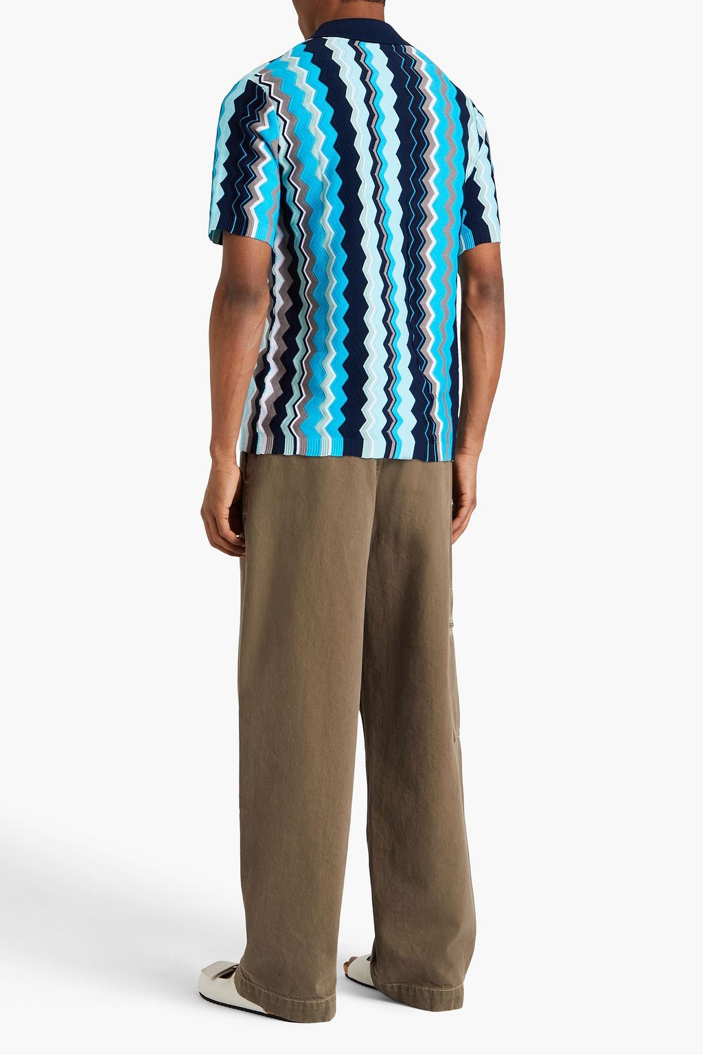 MISSONI قميص بولو مصنوع من نسيج بحبكة كروشيه