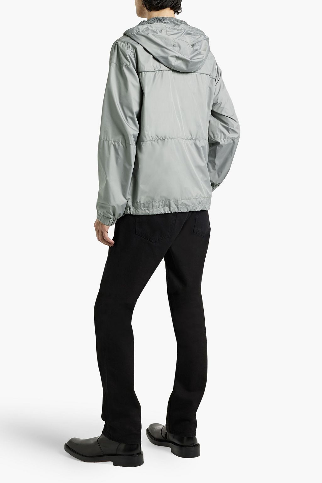 CANALI Printed shell hooded jacket