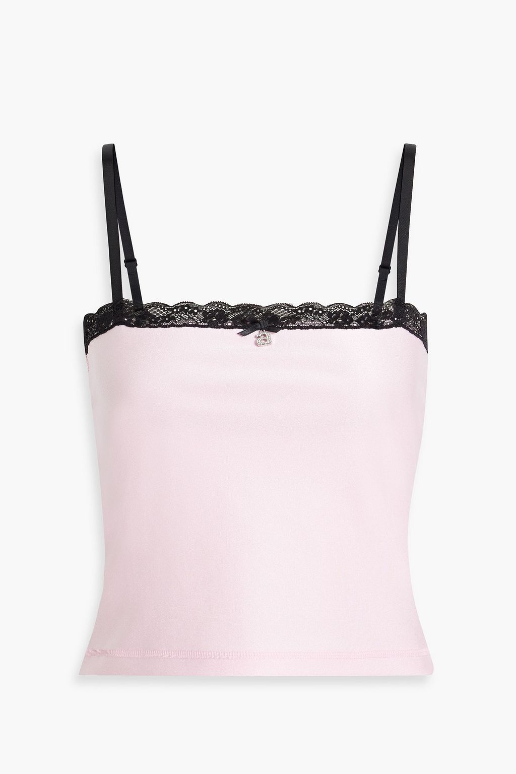 ALEXANDERWANG.T Lace-trimmed stretch-knit camisole | THE OUTNET