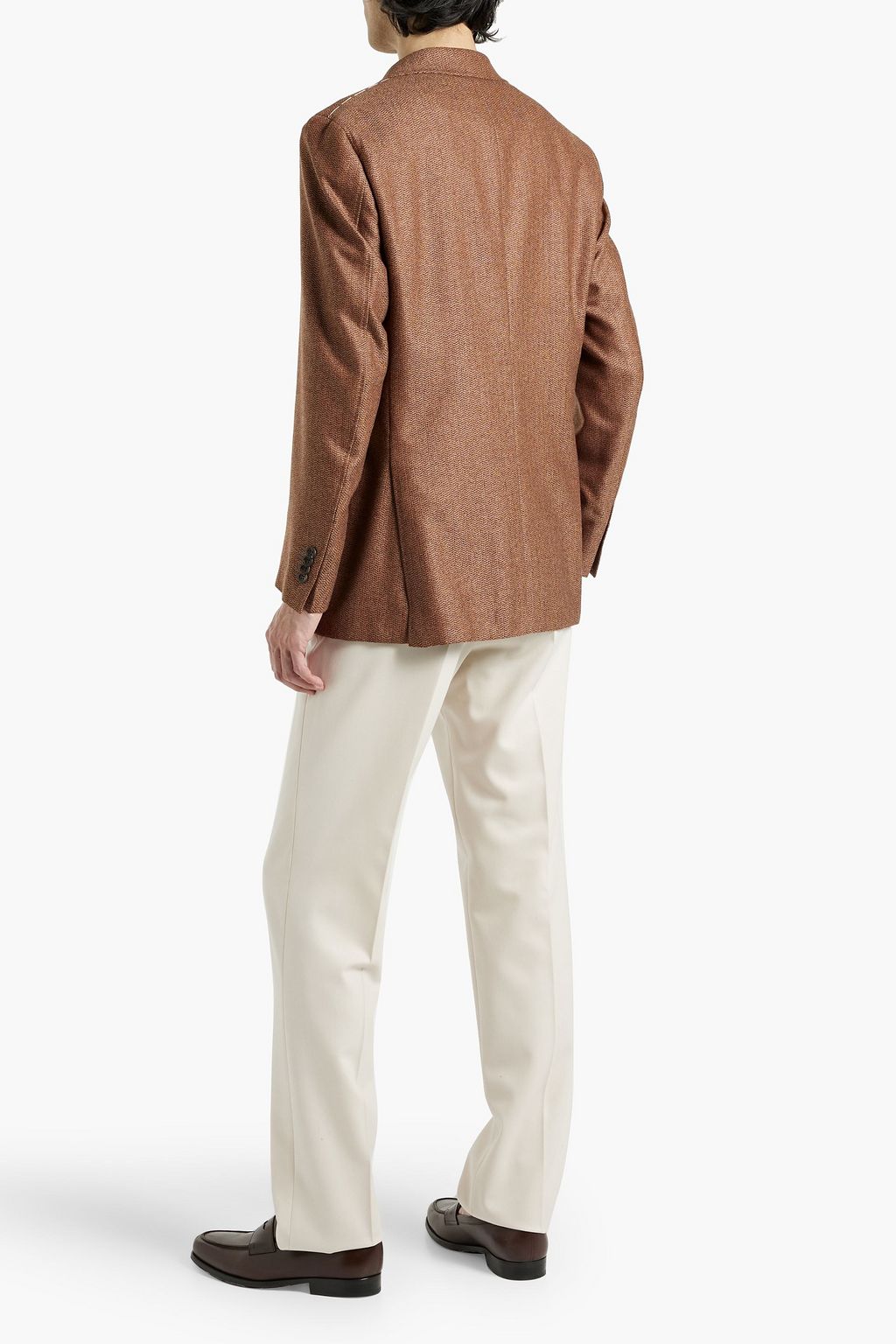CANALI Cashmere and silk-blend tweed blazer