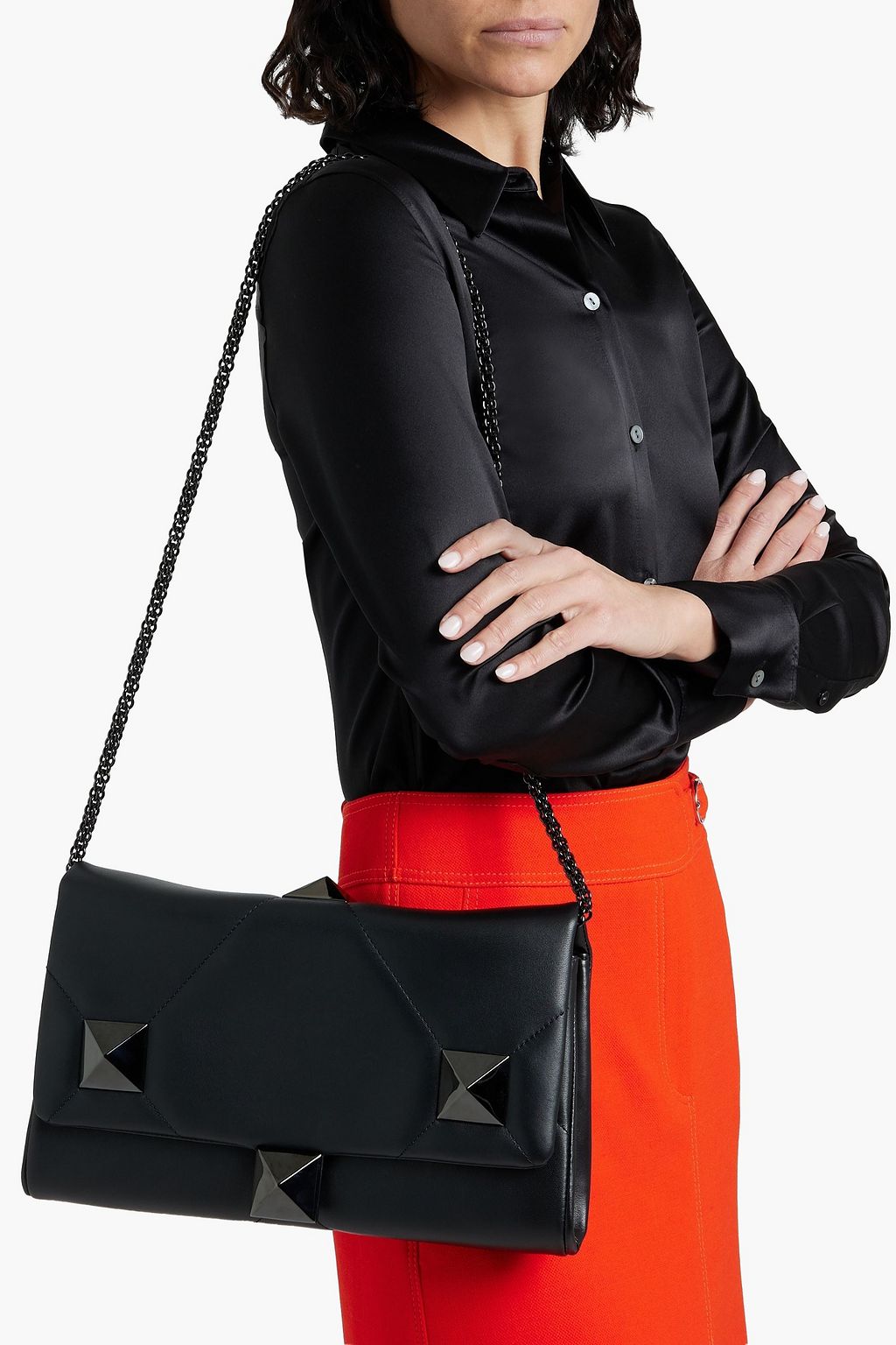 VALENTINO GARAVANI Roman Stud quilted leather shoulder bag