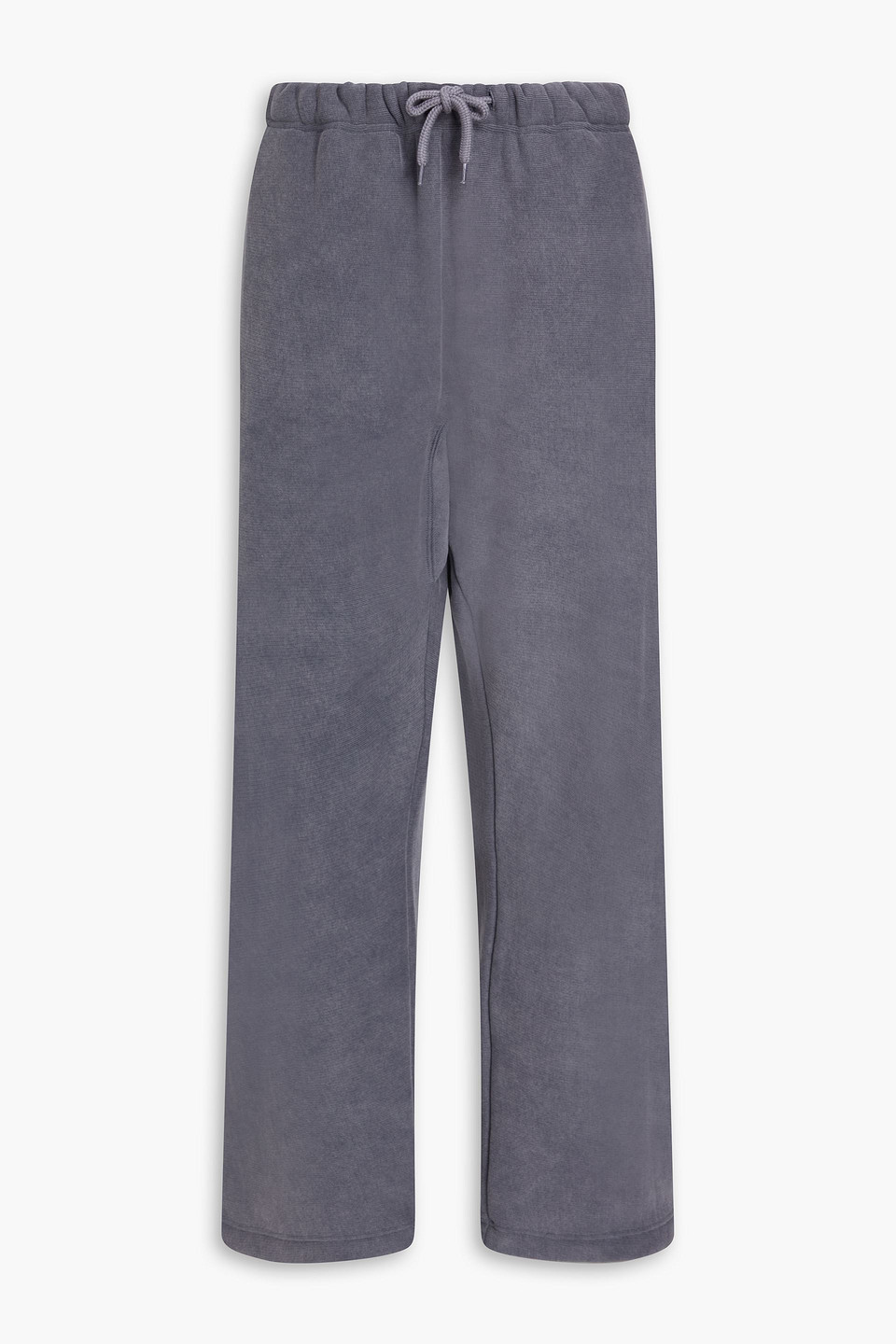alexander wang - french cotton-terry track pants - gray - xl