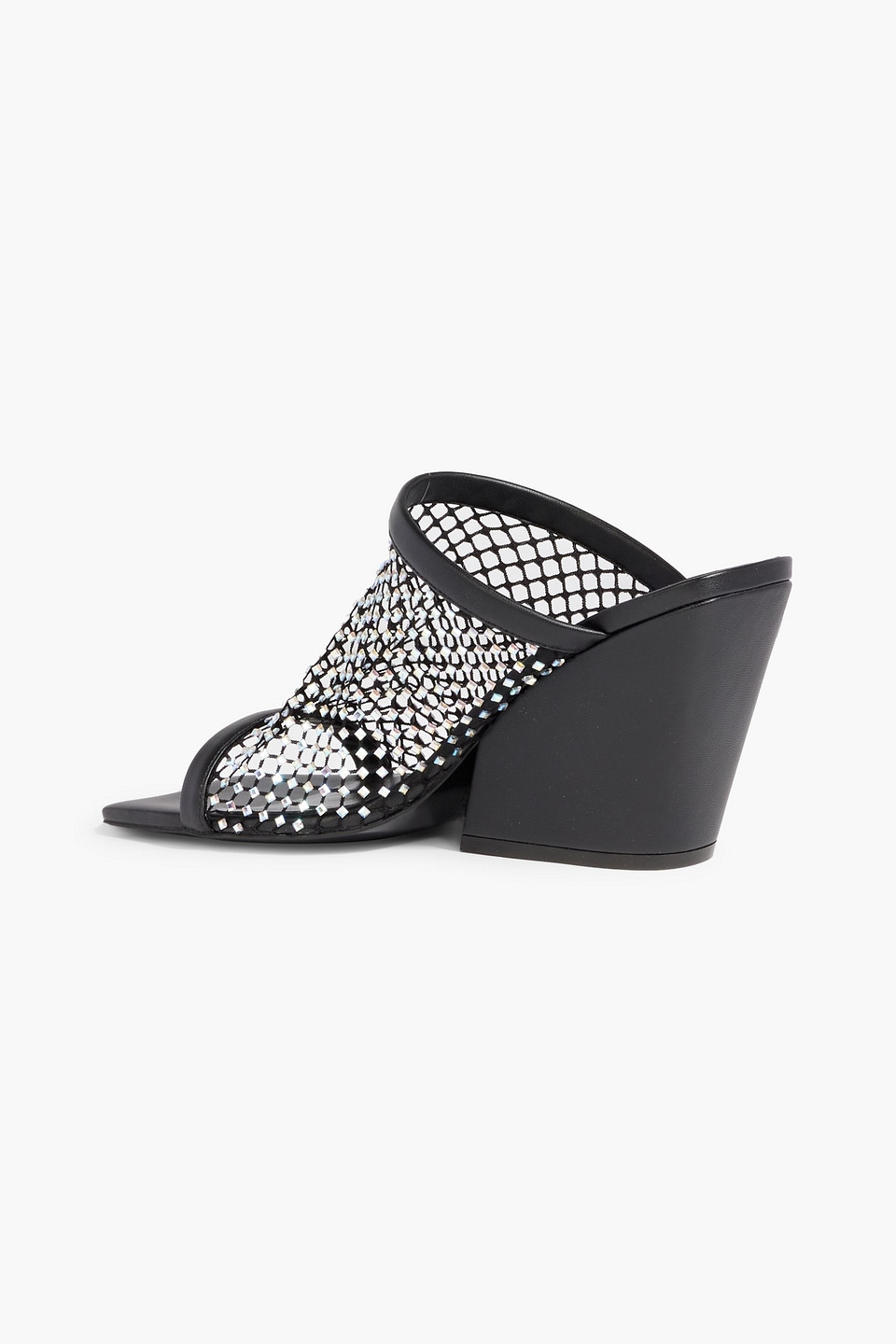  Stella Mccartney - Cowboy Embellished Mesh Mules - Black - Eu 37 