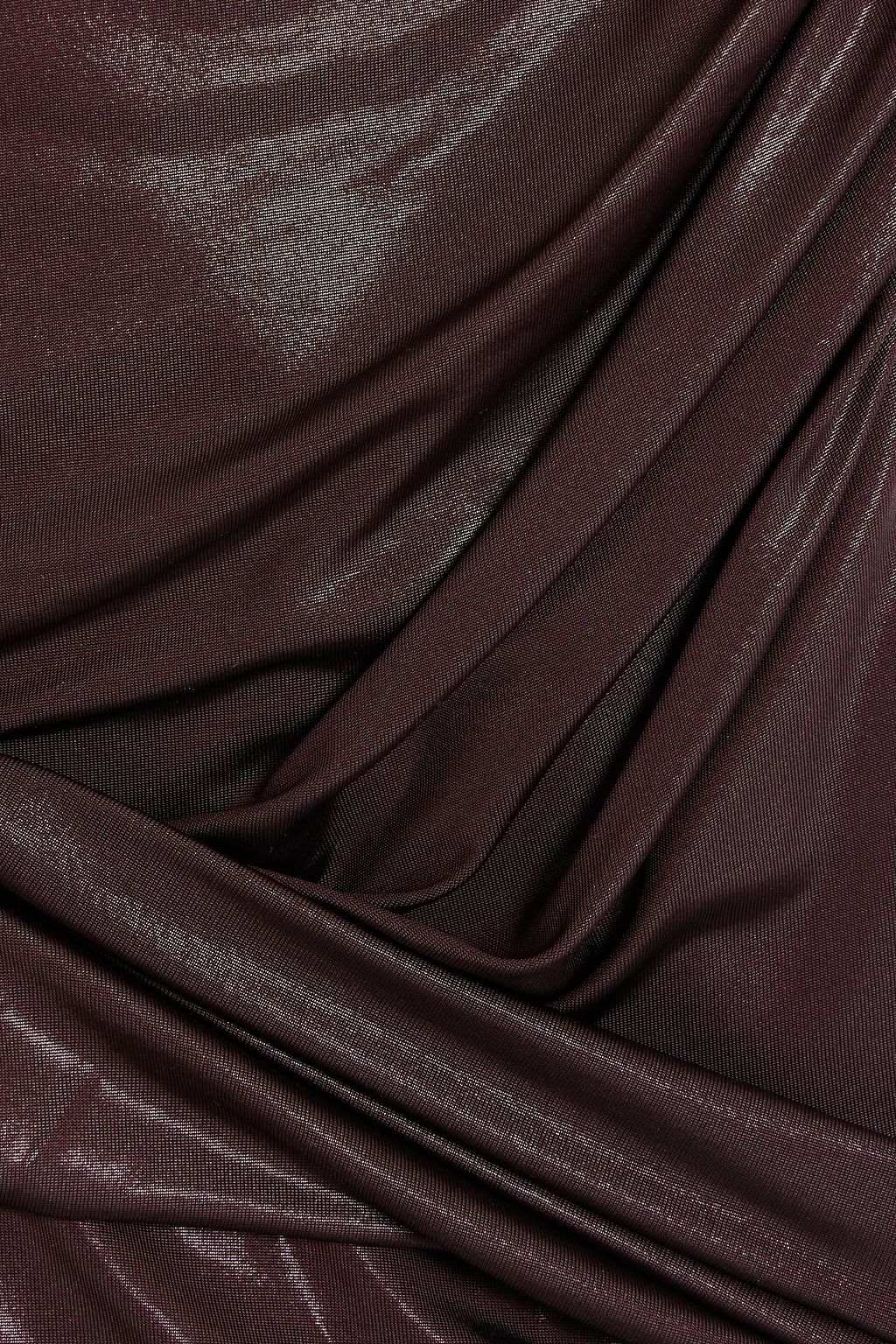 RICK OWENS LILIES Jade ruched coated stretch-jersey mini skirt