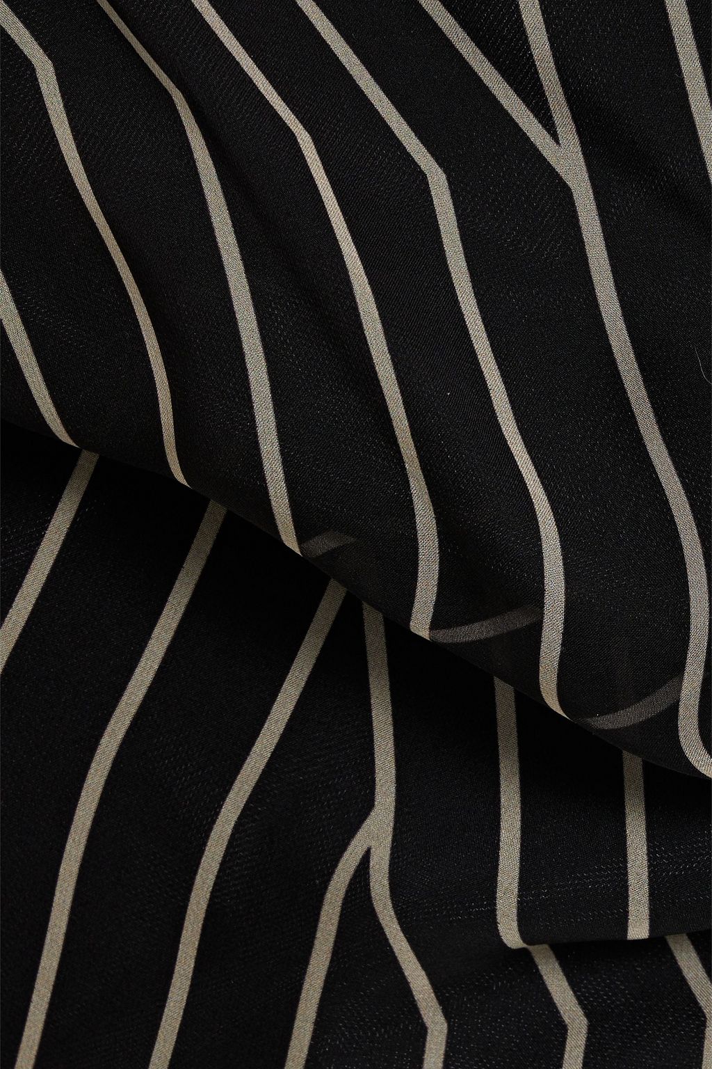 RICK OWENS Strapless striped silk-chiffon top