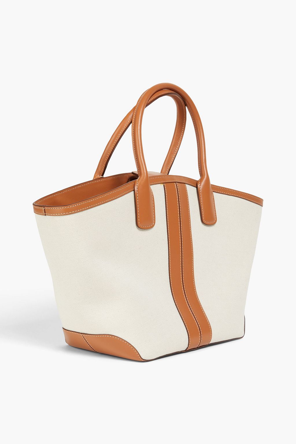 TOD'S Tote Bag aus Canvas mit Lederbesatz