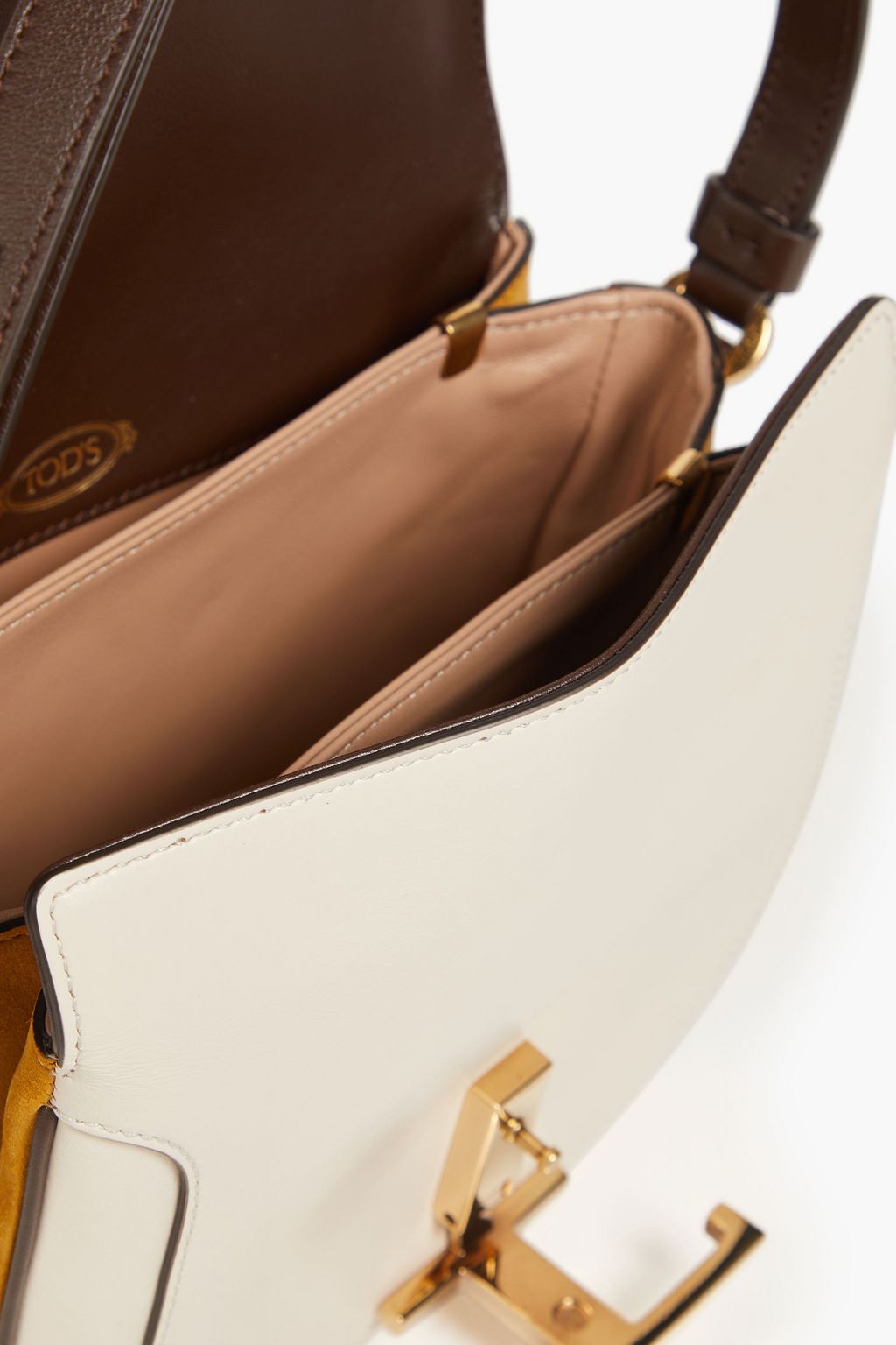 TOD'S Schultertasche aus Leder in Colour-Block-Optik