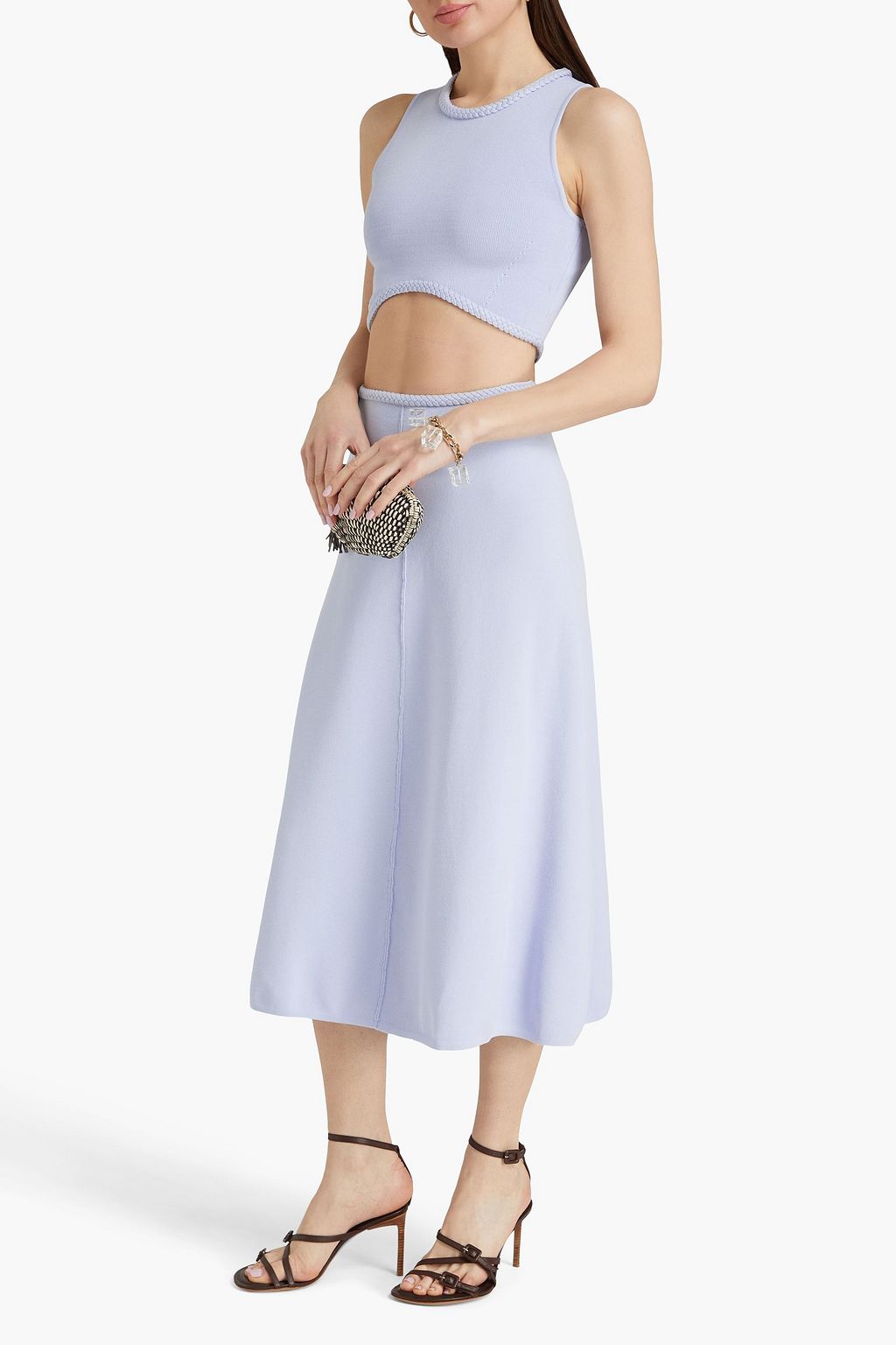 AJE. Elm cropped knitted top