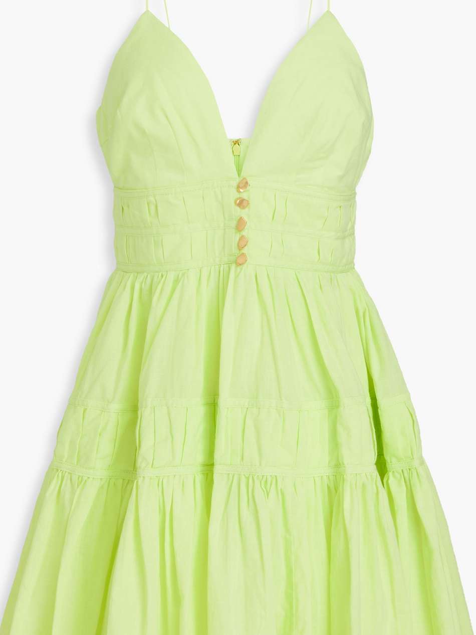 grace tiered cotton-poplin mini dress