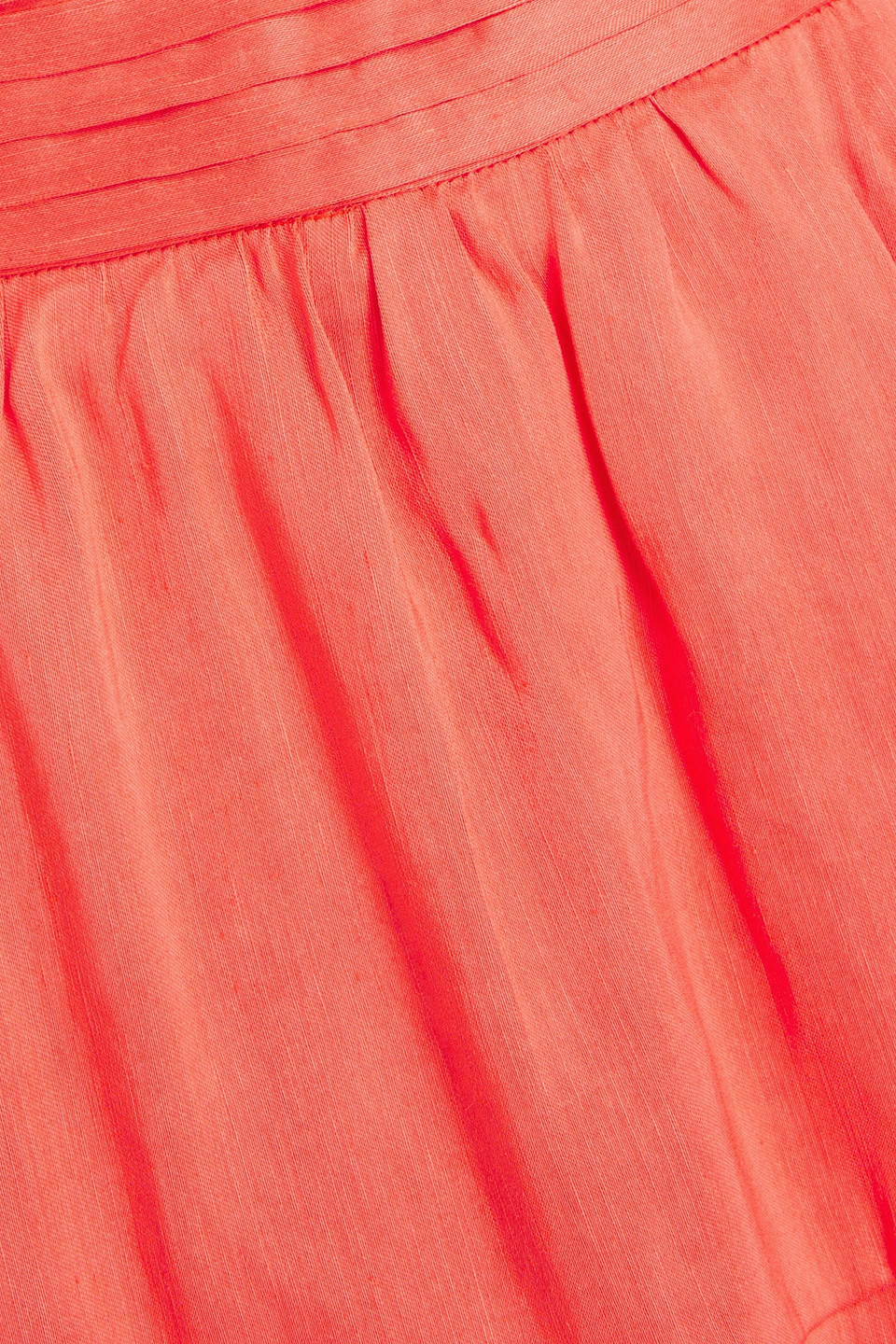 Shop Aje Shelley Linen-blend Midi Skirt In Coral