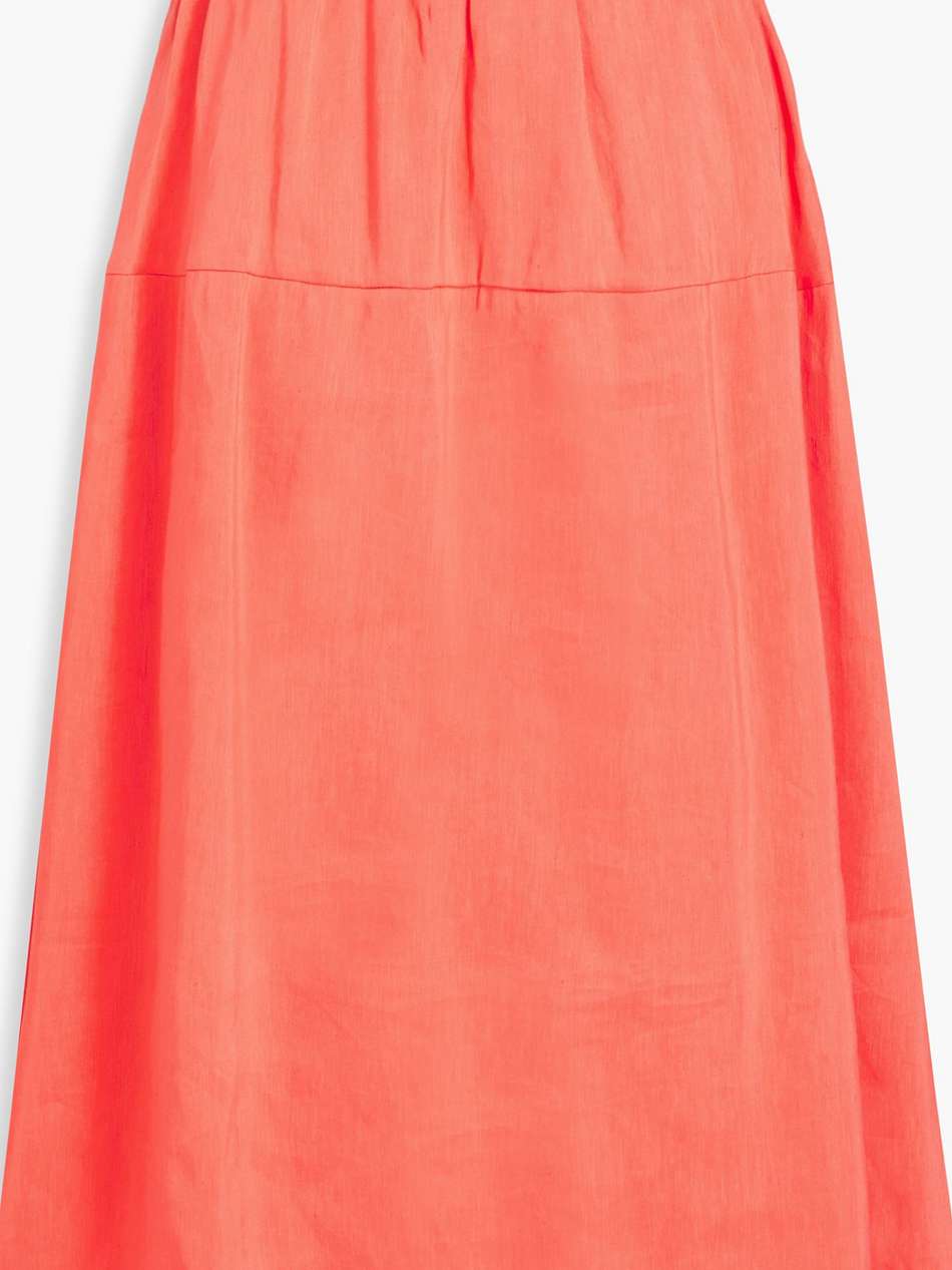 shelley linen-blend midi skirt