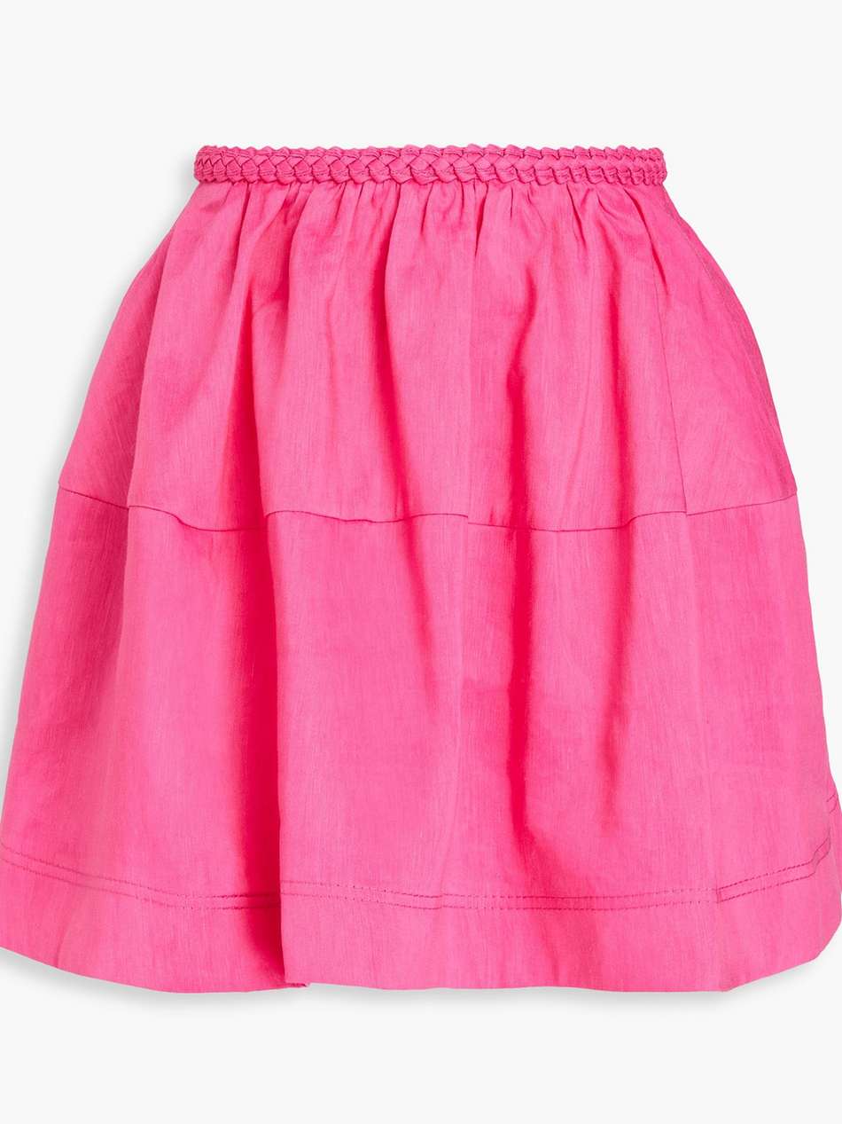 anne linen-blend mini skirt