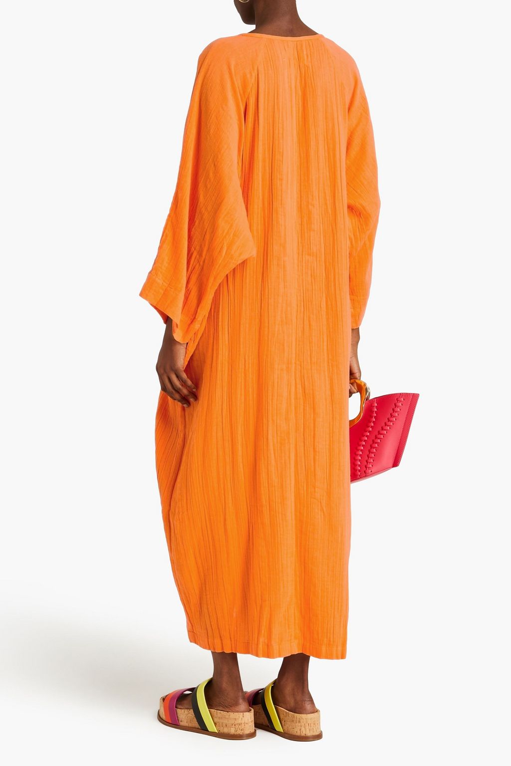 MARA HOFFMAN Phoebe crinkled cotton-gauze maxi dress