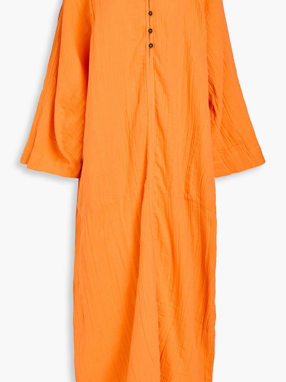phoebe crinkled cotton-gauze maxi dress
