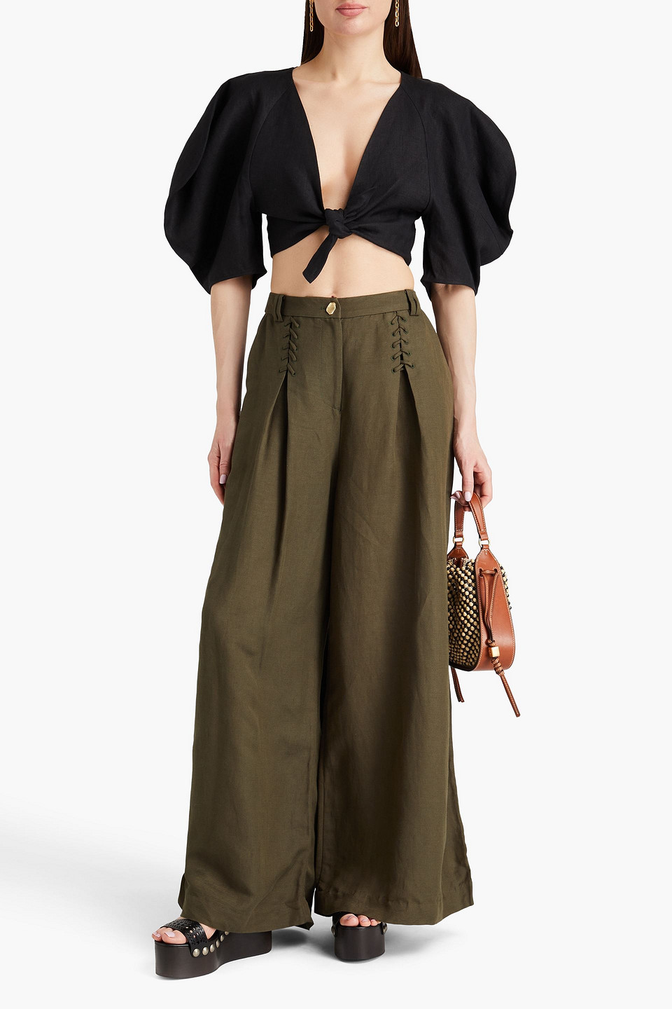  Mara Hoffman - Navya Cropped Oberteil Aus Hanf - Schwarz - Xxs 