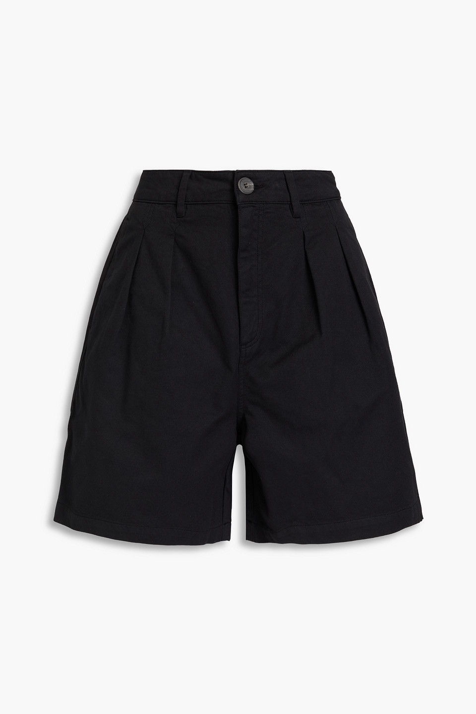 Milo pleated cotton-twill shorts