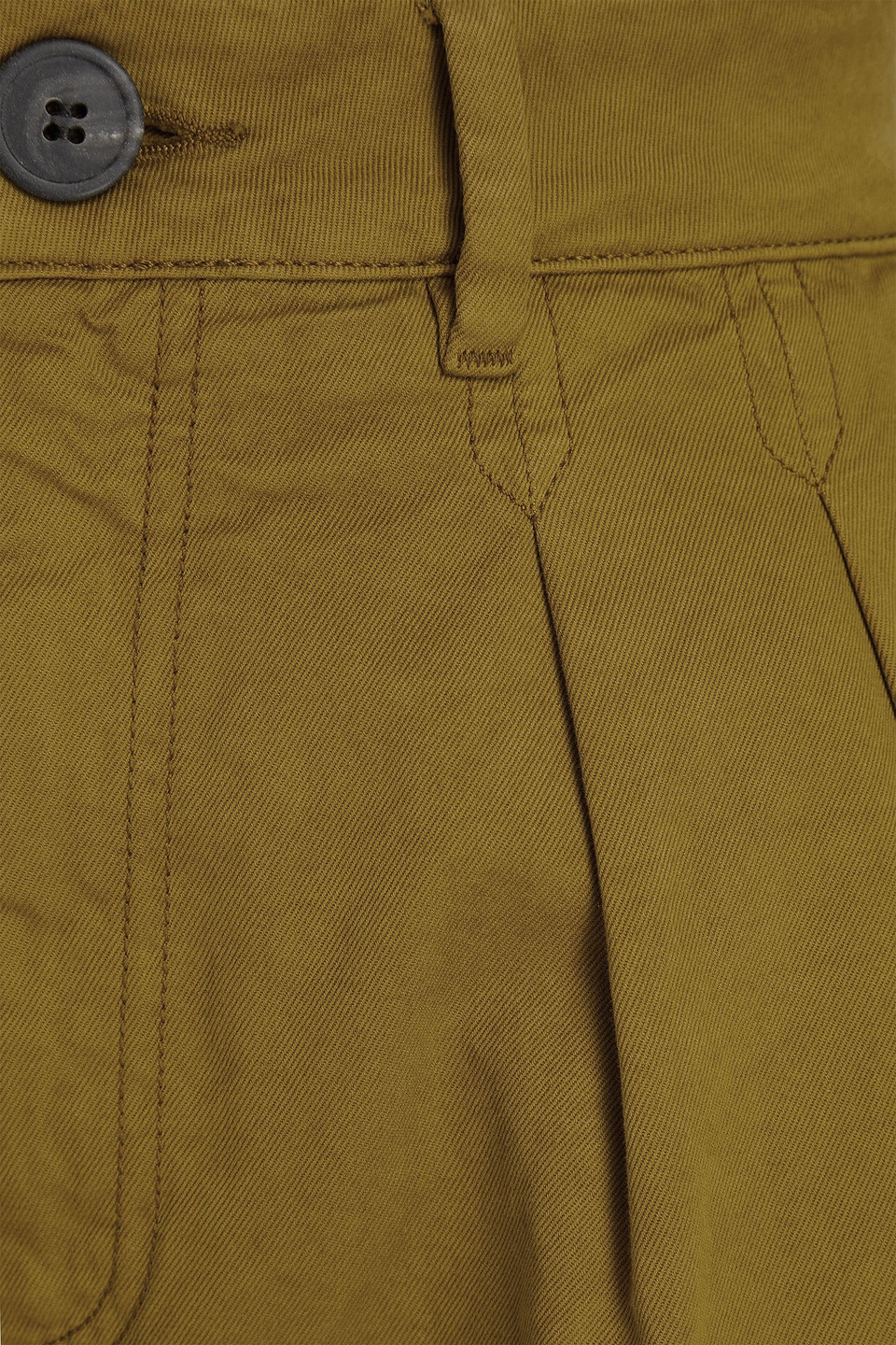 MARA HOFFMAN MILO PLEATED COTTON-TWILL SHORTS