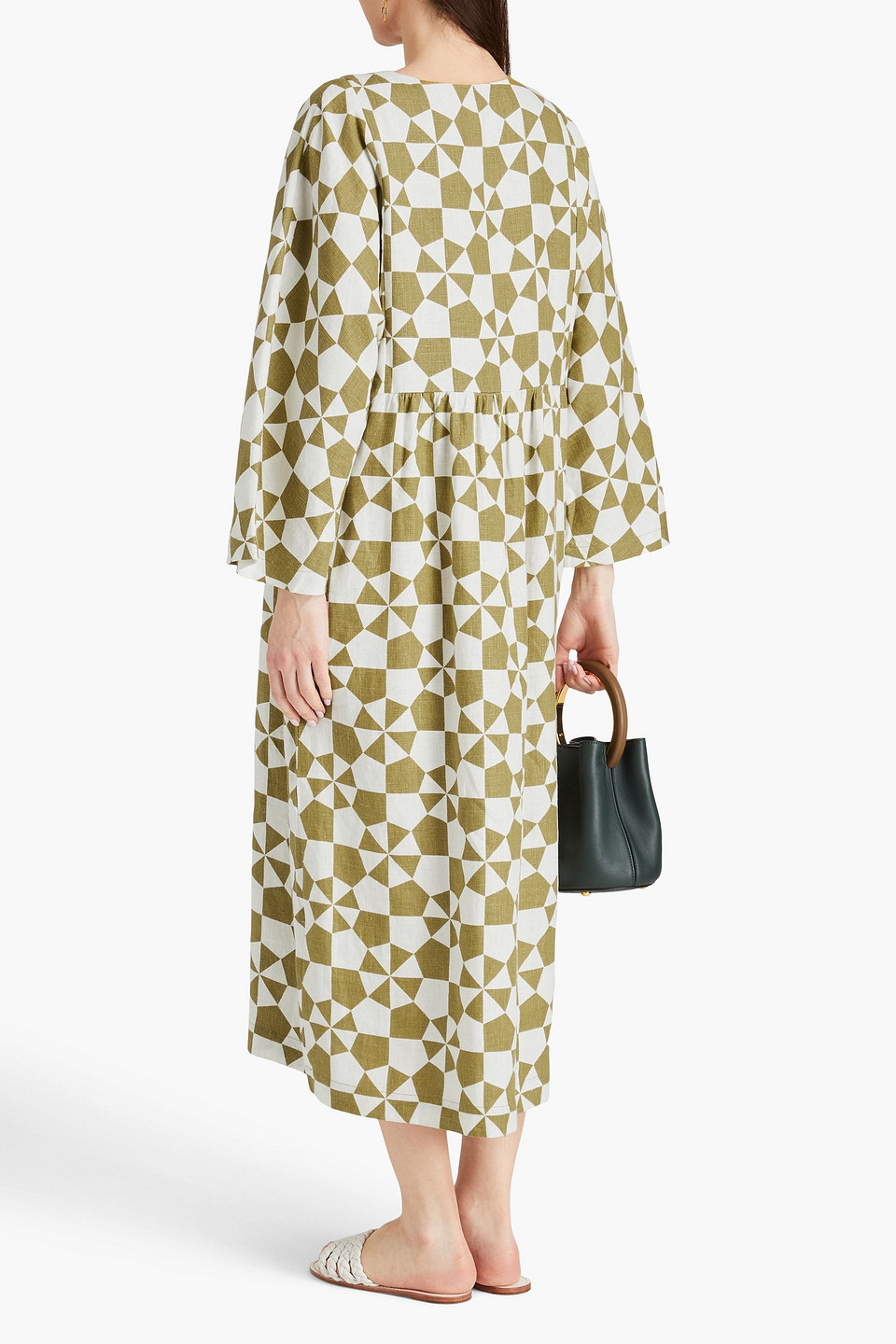  Mara Hoffman - Aviva Midikleid Aus Hanf Mit Print - Grün - Xxs 