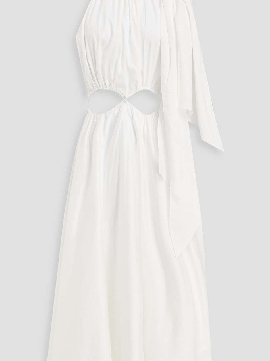 henriette cutout cotton-twill midi dress