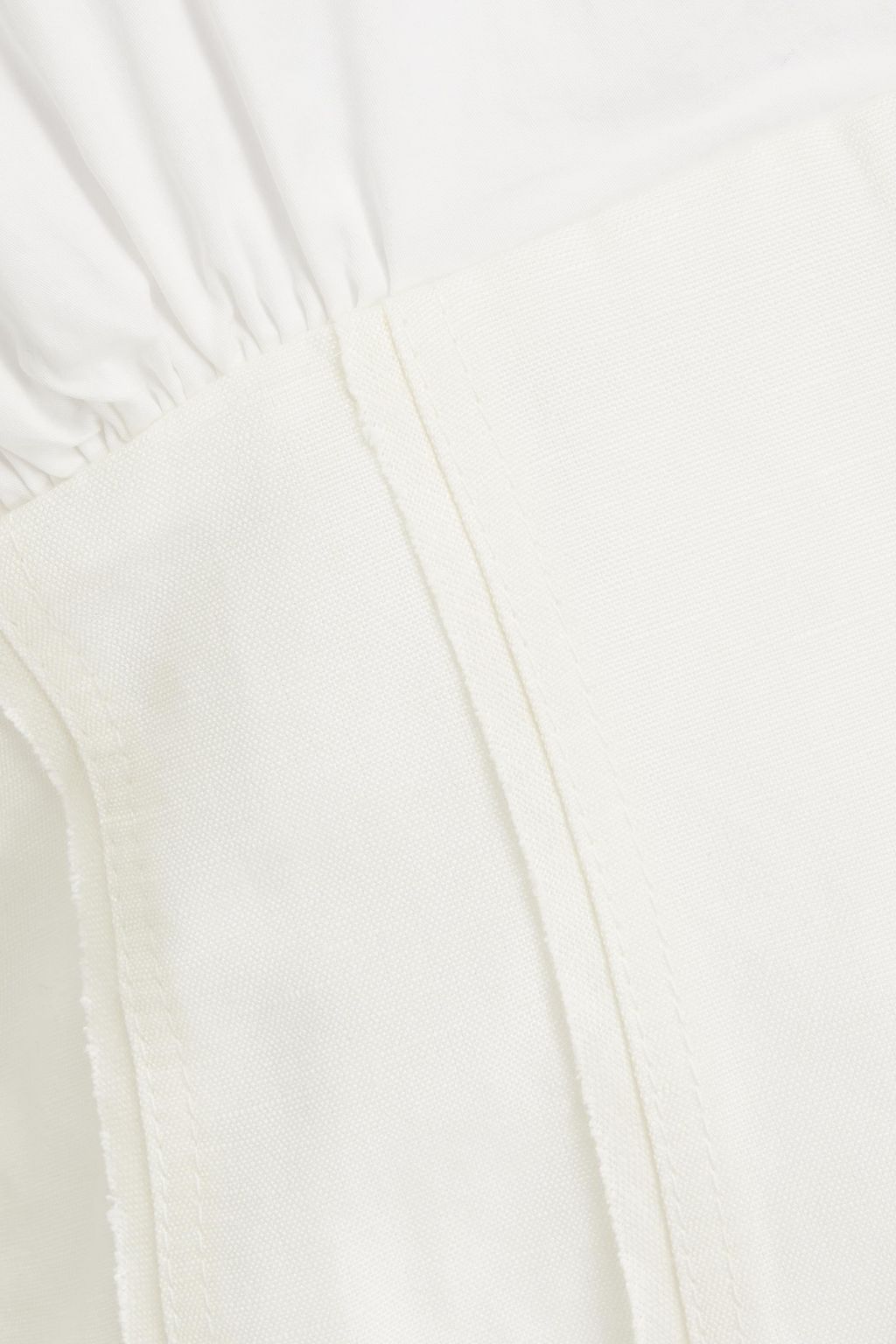 AJE. Gianna gathered cotton-poplin mini dress