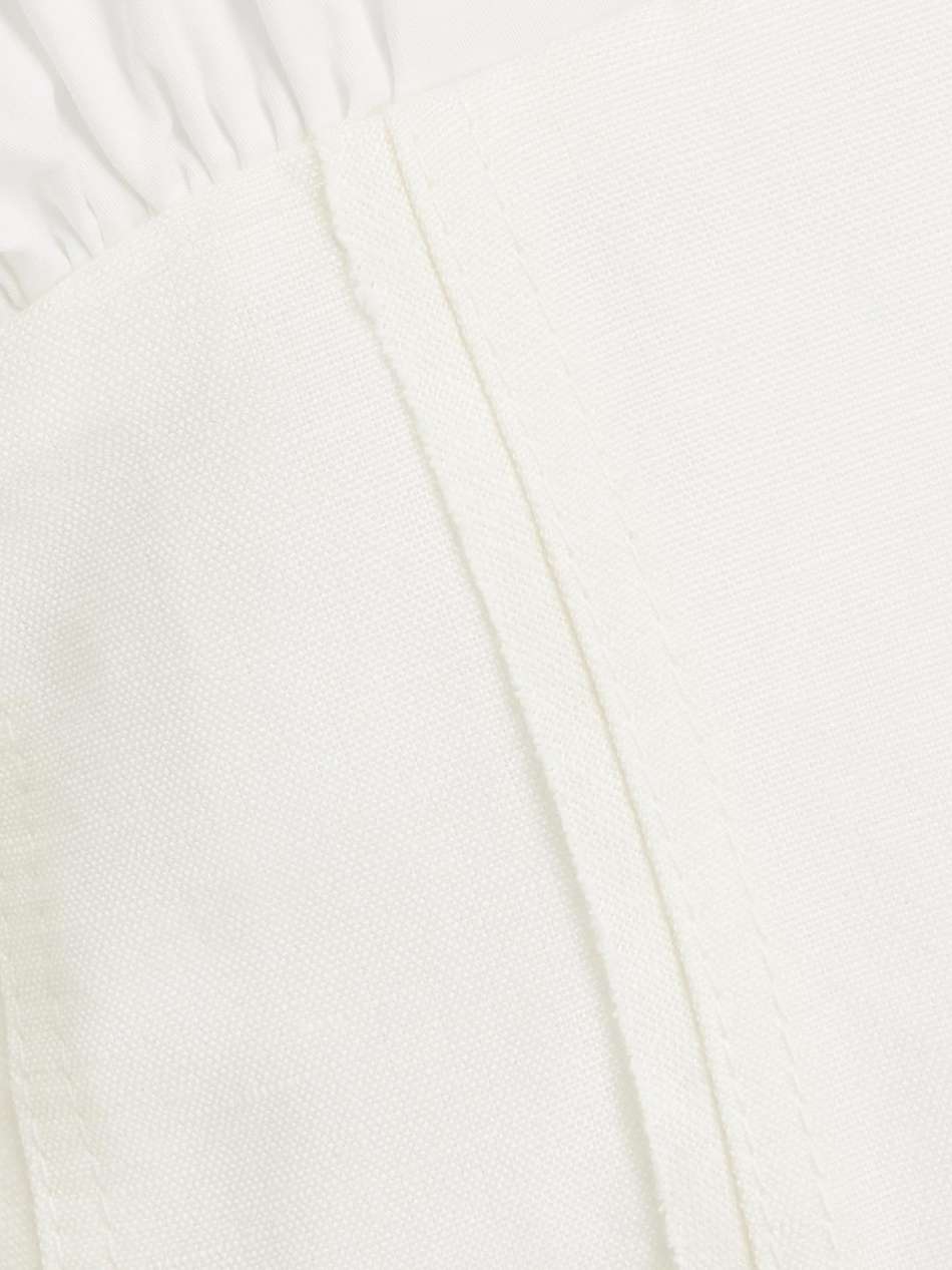 gianna gathered cotton-poplin mini dress