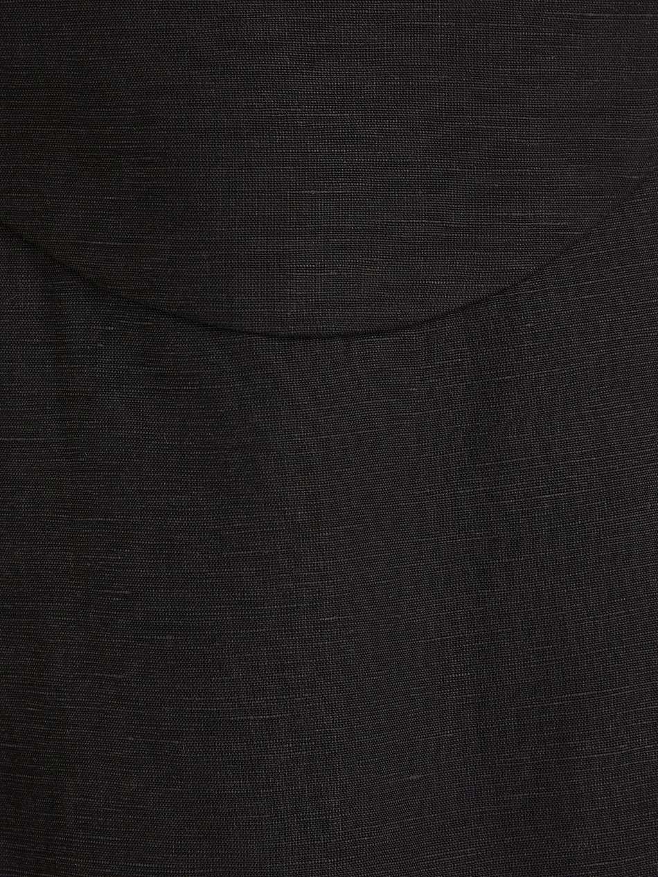 isla strapless tencel™and linen-blend midi dress