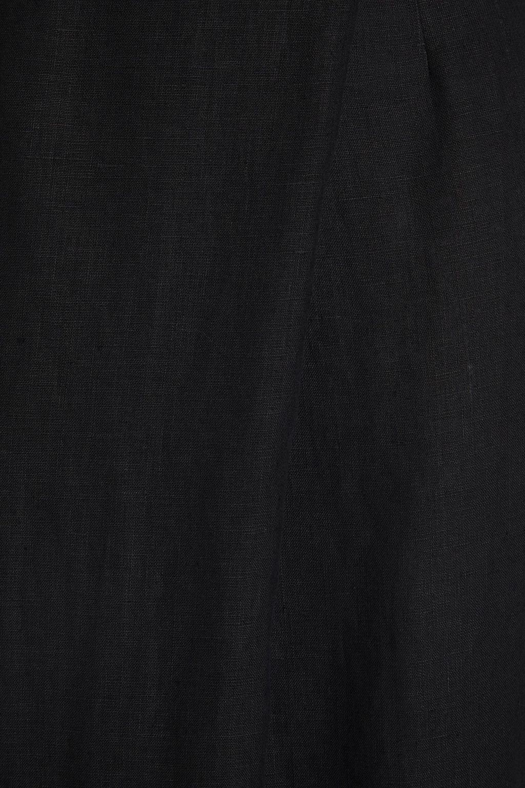 MARA HOFFMAN تنورة متوسطة الطول “سونجا” مصنوعة من القنّب بتصميم ملتف