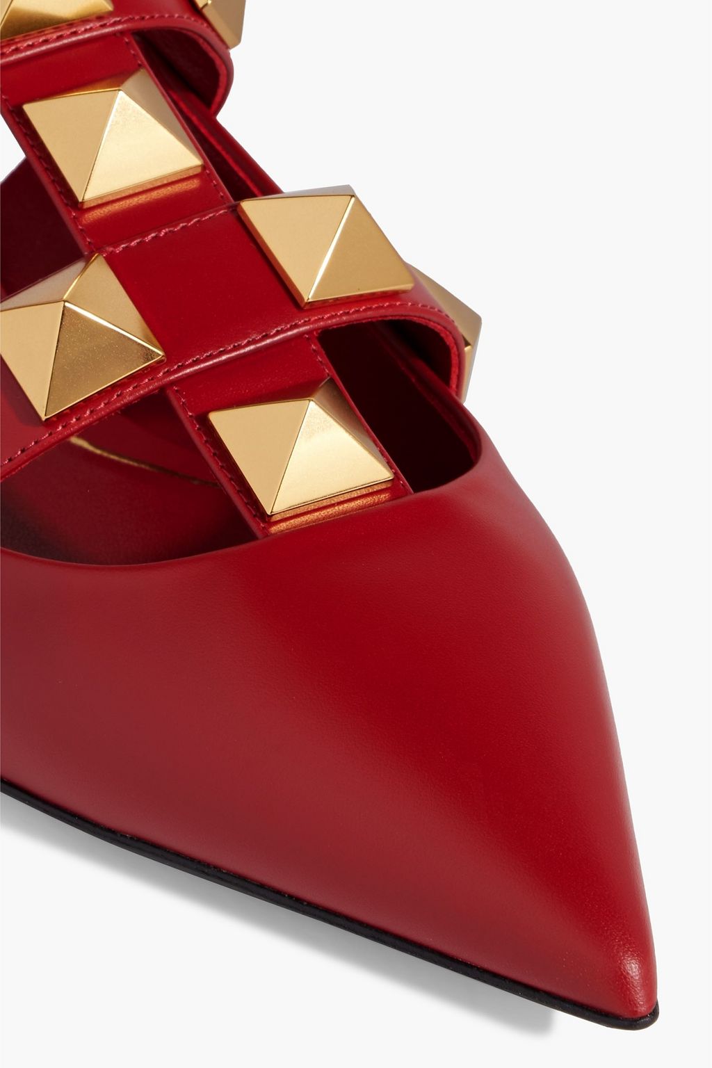 VALENTINO GARAVANI Roman Stud leather point-toe flats