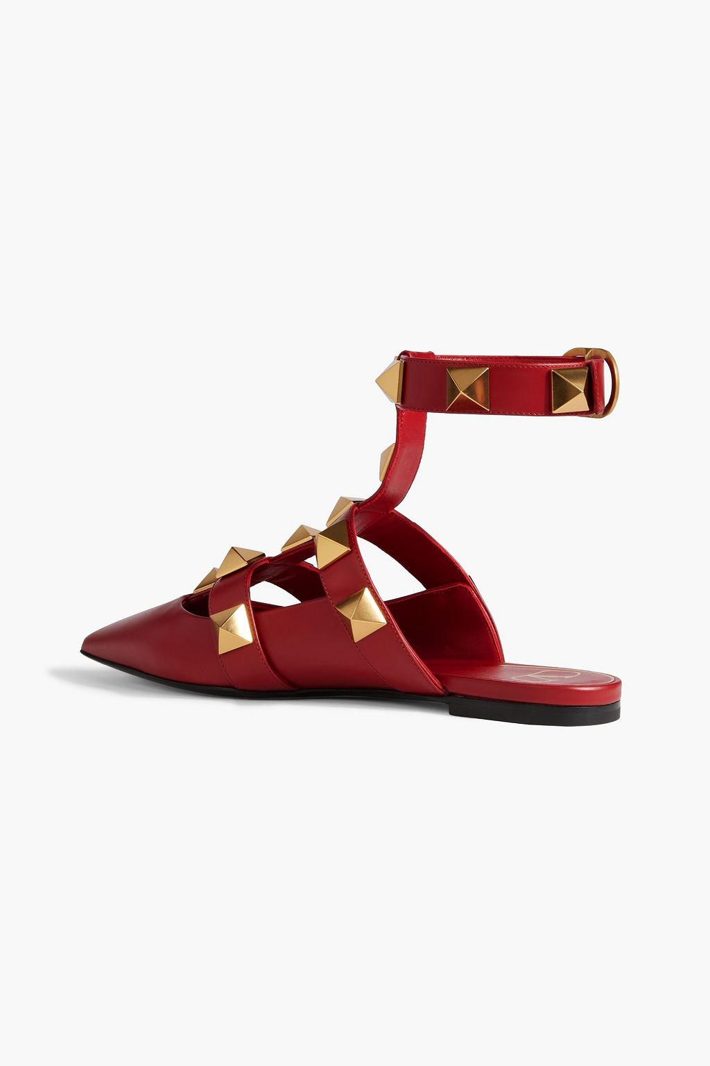 VALENTINO GARAVANI Roman Stud leather point-toe flats