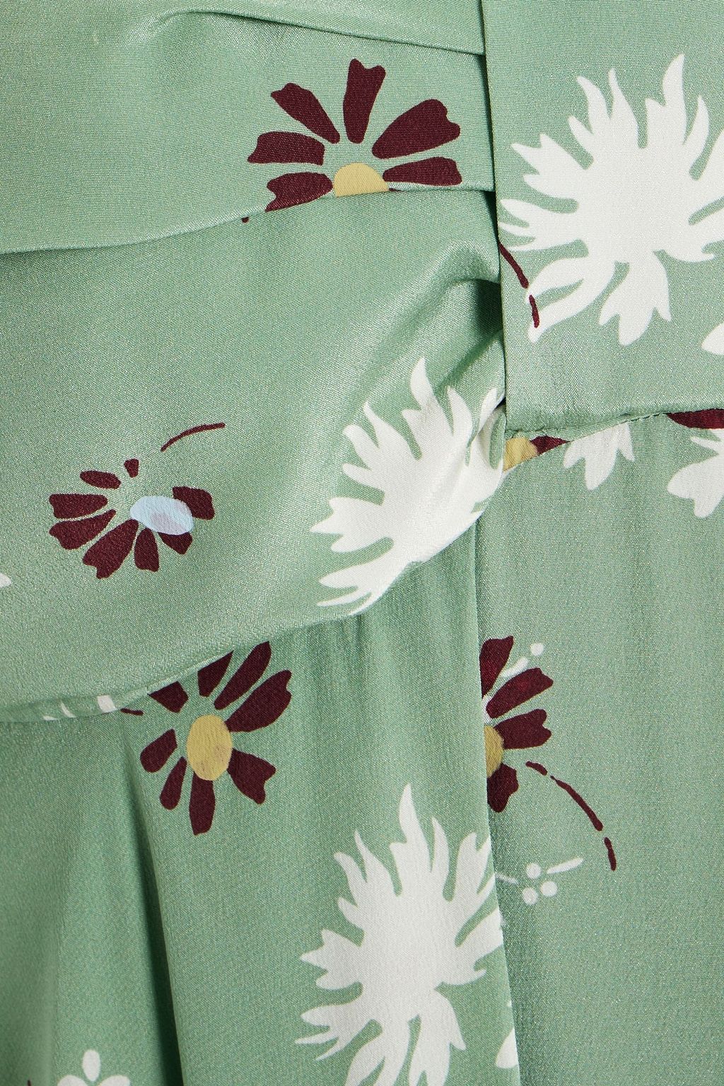 VALENTINO GARAVANI Bow-detailed floral-print silk-satin crepe maxi dress