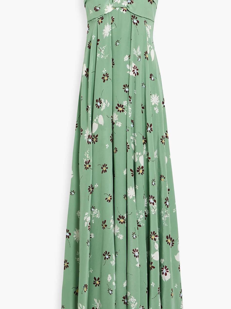 bow-detailed floral-print silk-satin crepe maxi dress