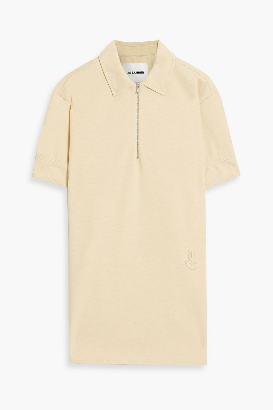 Jil Sander Embroidered Jersey Polo Shirt In Pastel Yellow