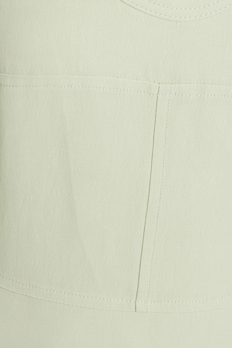 Jil Sander Wrap-effect Canvas Mini Dress In Light Green