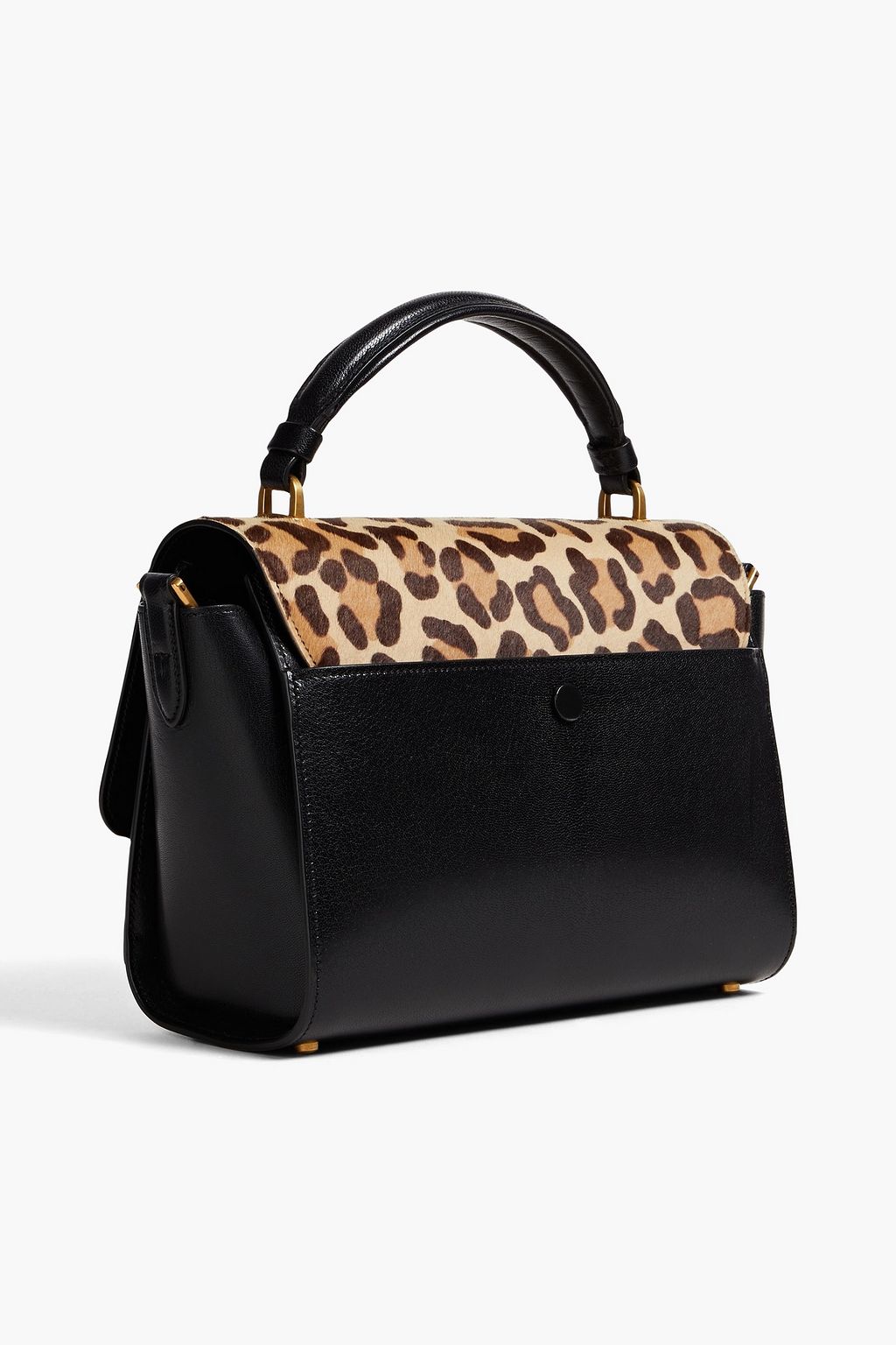 TOD'S Leopard-print calf hair and leather tote